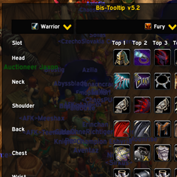 BiS-Tooltip Anniversary - World of Warcraft Addons - CurseForge