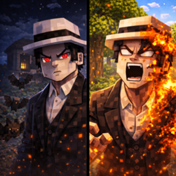 MUZAN (what it's feel to be villain bosses in minecraft) logo