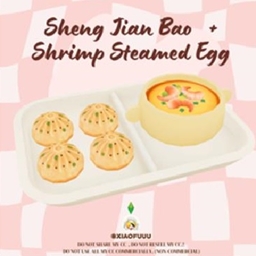 Sheng Jian Bao & Shrimp Steamed Egg_Custom Food Recipe  By XiaoFuuu  /  Spanish translation by GatamolLunastra