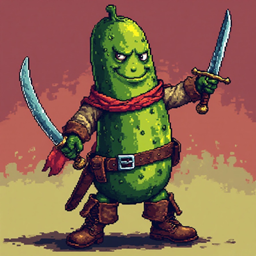 Pickle Pirate Flag and Map Marker logo