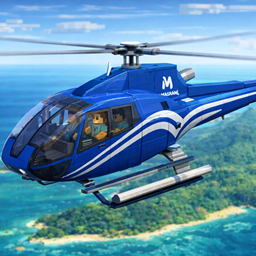 JW001 helicopter Jurassic World logo