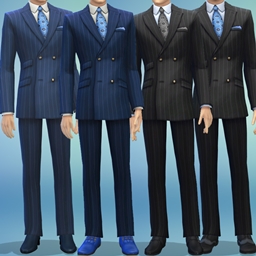 Male Striped Suits Set Slim Fit project image