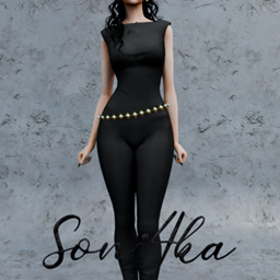 Jumpsuit with belt logo