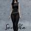 Jumpsuit with belt logo