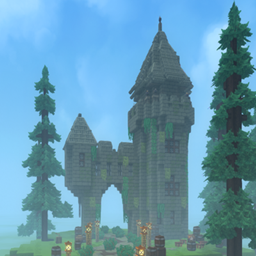 Abandoned castle tower logo