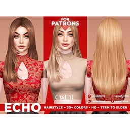 CasualSims - ECHO HAIRSTYLE LEFT - NO BANGS logo