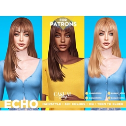 CasualSims - Echo Hairstyle - Left - With Bangs - CasualSims 064 Hair ...