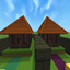Carrera de lucky blocks willy y vegetta logo