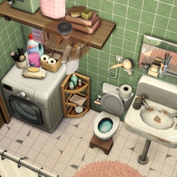 Realistic Shabby Bathroom (with CC)