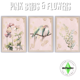 Pink Birds & Flowers logo