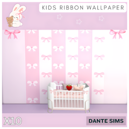 Kids ribbon wallpaper logo