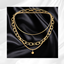 Golden Disc Layered Necklace logo