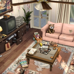 Realistic Shabby Living Room (with CC) logo