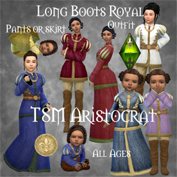 TSM Aristocrat Long Boots Royal - Pants & Skirt Version logo