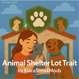 Animal Shelter Lot Trait by KiaraSims4Mods - Tradução PTBR