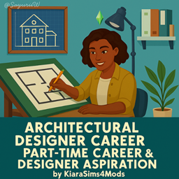 Architectural Designer Career, Part-Time Career & Designer Aspiration by KiaraSims4Mods - Tradução PTBR logo
