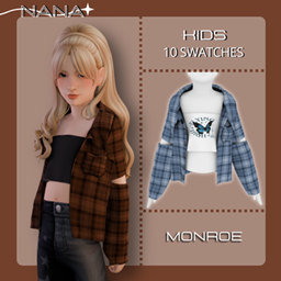NANA7 - (Monroe) Button-Down Shirt w. Top