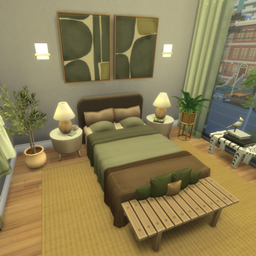 Green Modern Retreat Bedroom logo
