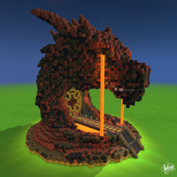 Fire Dragon Head logo
