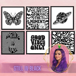 Still in Black Wall Art
