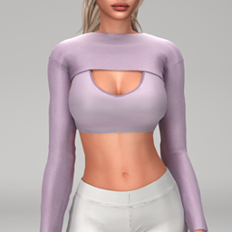Layla - Core Dynamics - Long-sleeve bolero with sports bra logo