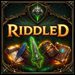 Riddled logo