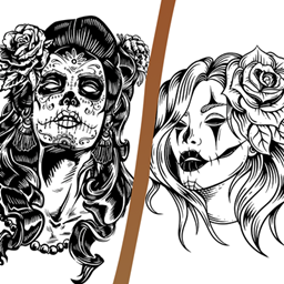 Sugar Skull Woman Tattoos project image