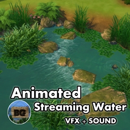 Animated Streaming Water VFX ~ Pond ~ River ~ Flow ~ Creek logo