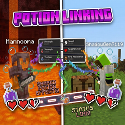 Linked Effects addon  "play it with your friends its so funny" logo
