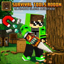 Survival Tools "magnet + sneak to grow + tree capitator ...." logo