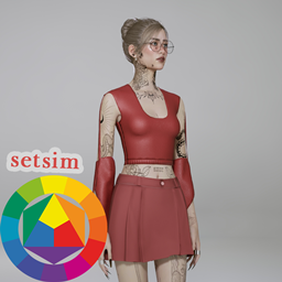 Short top with flared sleeves logo