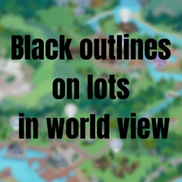 Black Lot Outlines (World View)