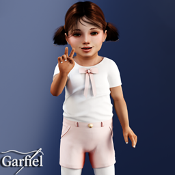 Toddler - Soft summer outfit with bow