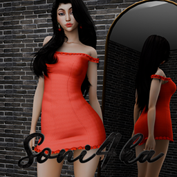 Dress with diamond hearts logo