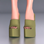 Platform Heeled Triangle Toe Sandals logo
