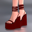 Platform Sandals with Strap logo