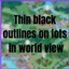Thin Black Lot Outlines (World View) logo