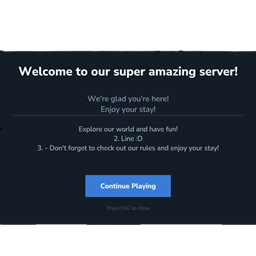Welcome Message UI logo