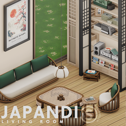 Japandi | Living Room CC Pack logo