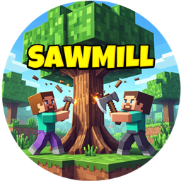Sawmill - a unique plugin for working as a lumberjack logo