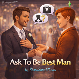 Ask To Be Best Man by KiaraSims4Mods - Tradução PTBR