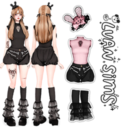 [LVAN]Cute bunny outfit A24、A25、A26 logo