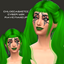 Cyber Rave y2k makeup logo