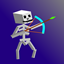 Skeleton Uses Custom Bow logo
