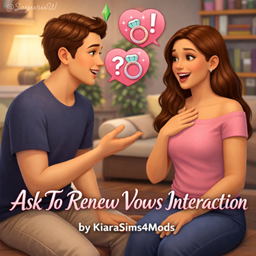 Ask To Renew Vows by KiaraSims4Mods - Tradução PTBR