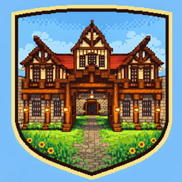 Medieval Wooden Mansion Base EASY BUILD logo