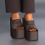 Slip-On Platform Heeled Sandals logo