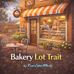 Bakery Lot Trait by KiaraSims4Mods - Tradução PTBR