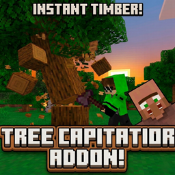 Tree Capitator "break the whole tree with one click" logo