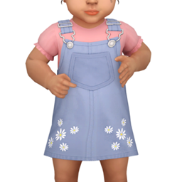Flower Power Denim Dress for Infants logo